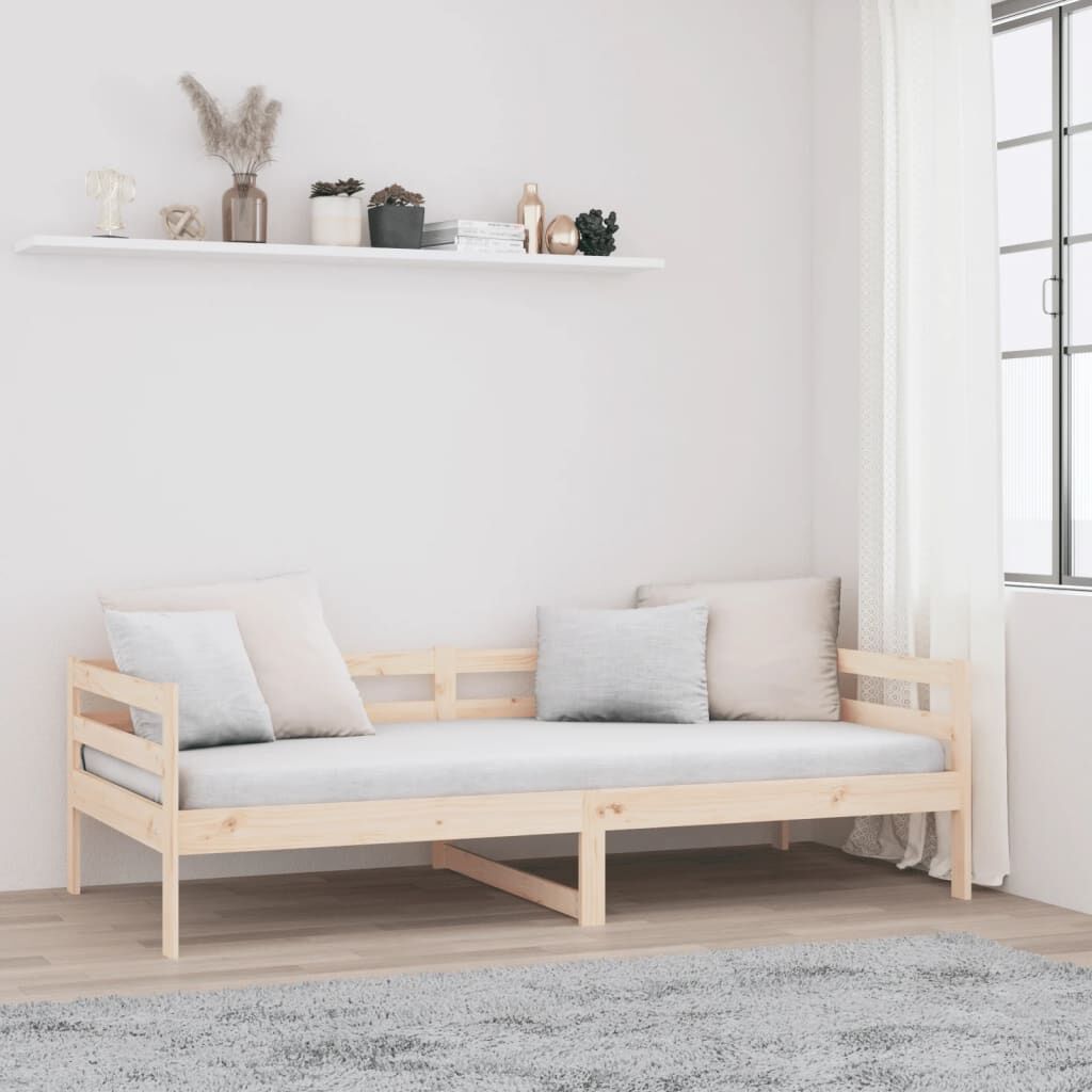 vidaXL Καναπές Κρεβάτι Χωρίς Στρώμα Λευκό 80x200 εκ. Μασίφ Ξύλο Πεύκου