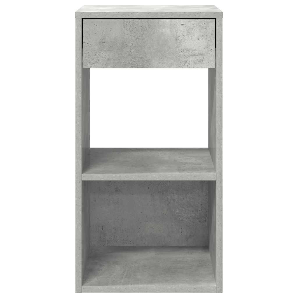 vidaXL Κομοδίνο με συρτάρι Γκρι Σκυροδέματος 35x34x66,5 εκ.