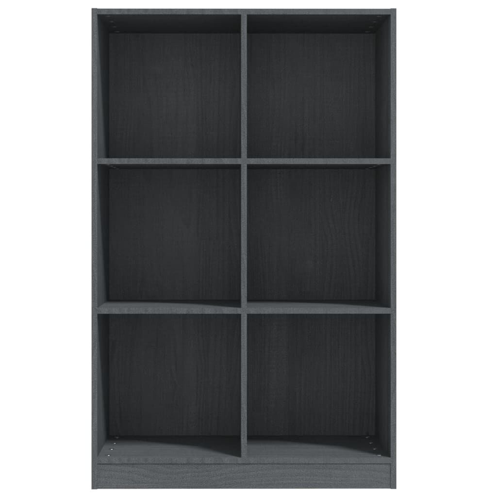 vidaXL Βιβλιοθήκη Γκρι 70 x 33 x 110 εκ. από Μασίφ Ξύλο Πεύκου