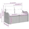 vidaXL Σετ Καναπέ Κήπου 9 pcs Μπεζ και Κρέμα 80 x 80 x 71 cm