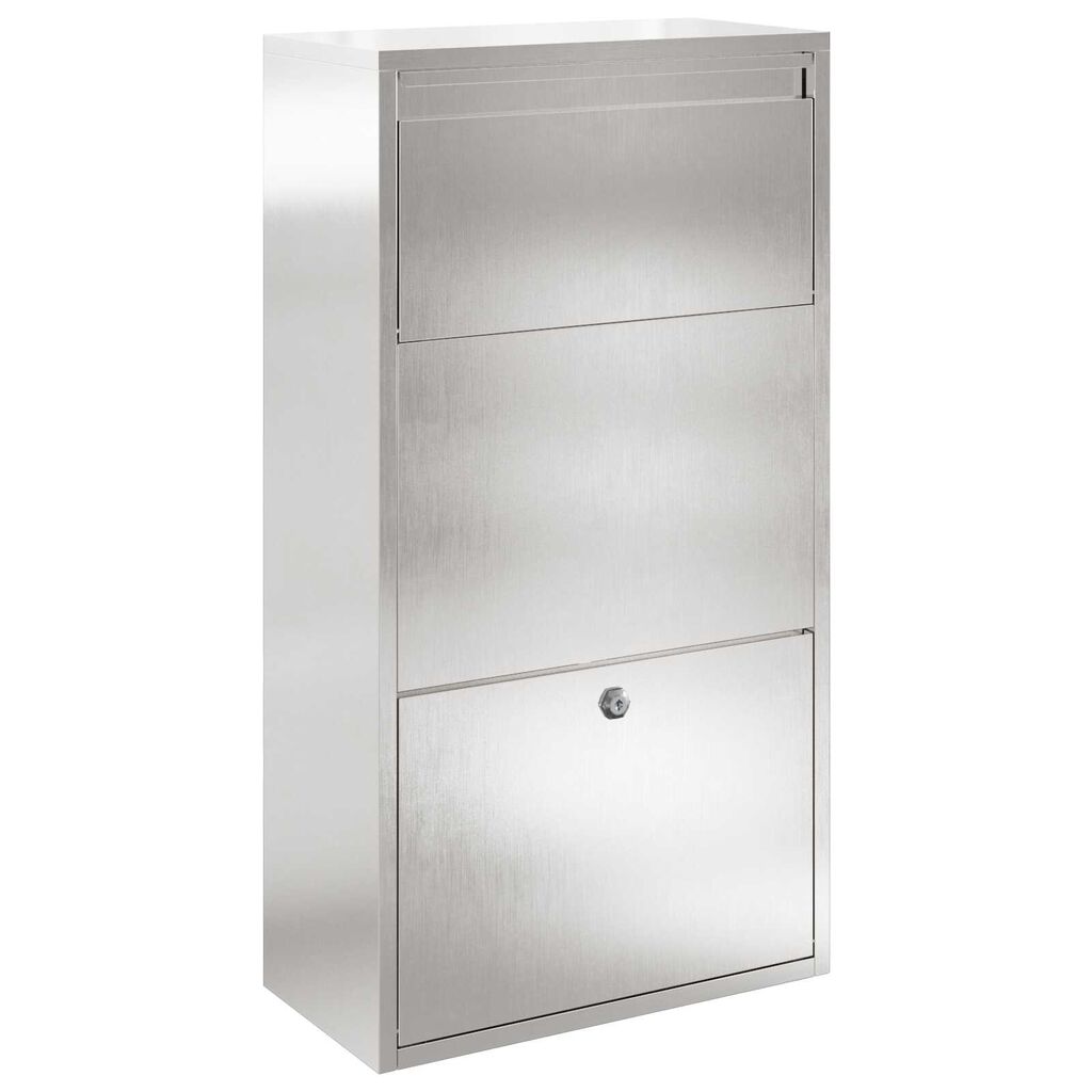 vidaXL Κουτί Ρίψης Πακέτων 44x22x82 cm Ανοξείδωτο Ατσάλι