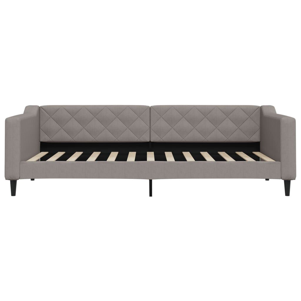 vidaXL Καναπές Κρεβάτι με Στρώμα Taupe 90 x 200 εκ. Υφασμάτινο