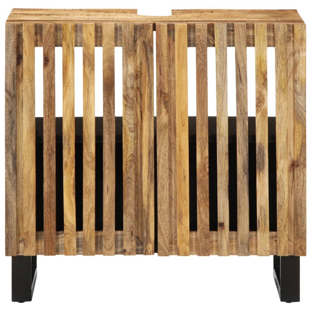 vidaXL Ντουλάπι Νιπτήρα 62x34x58 εκ. από Μασίφ Ακατέργαστο Ξύλο Μάνγκο