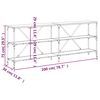 vidaXL Τραπέζι Κονσόλα Καπνιστή Δρυς 200x30x75 εκ. Επεξ. Ξύλο/Σίδηρος