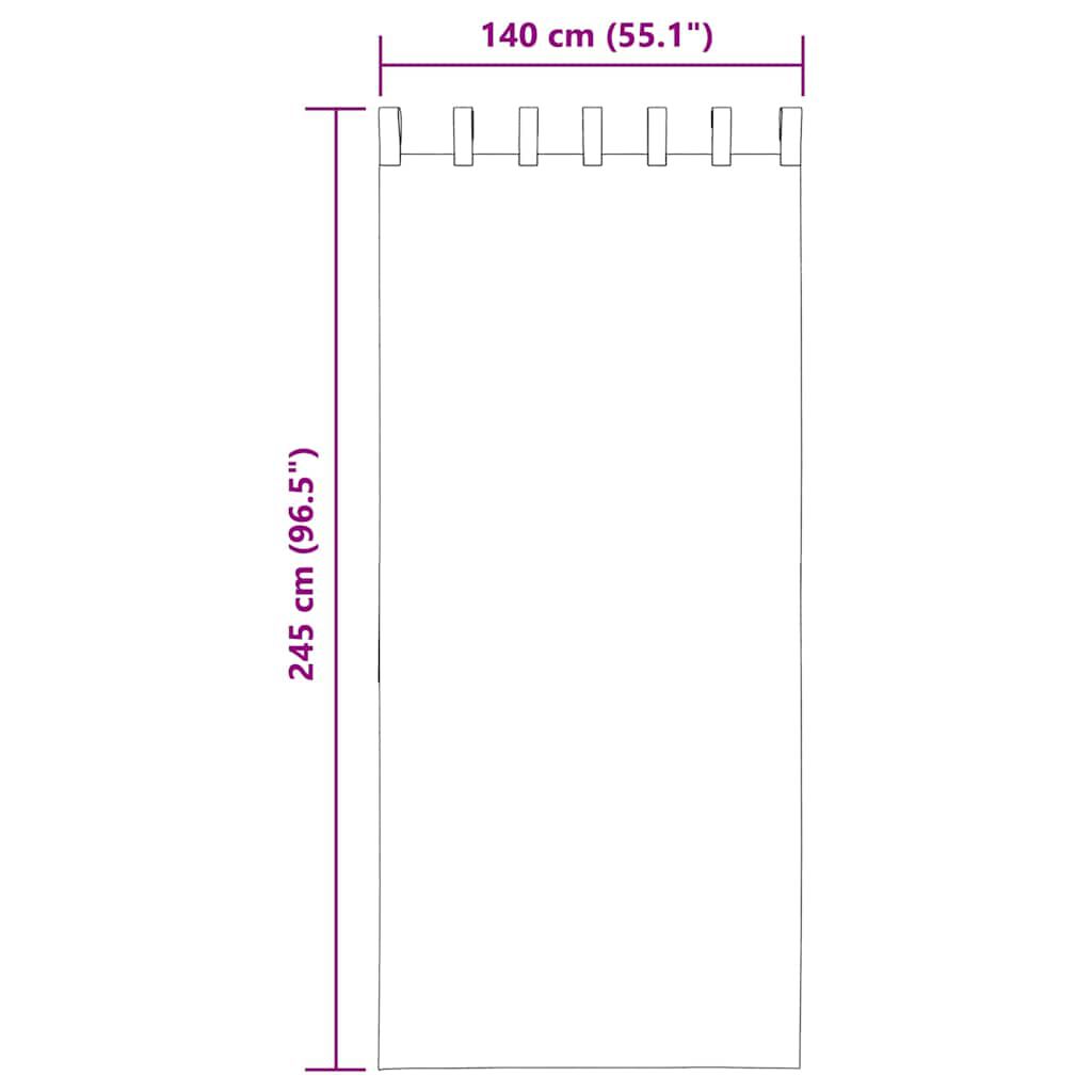 vidaXL Κουρτίνες Voile με βρόχους 2 τεμάχια Μοβ 140x245 εκ.