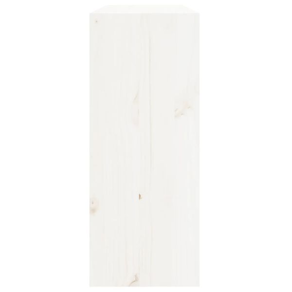 vidaXL Κάβα Κρασιών Λευκό 62 x 25 x 62 εκ. από Μασίφ Ξύλο Πεύκου