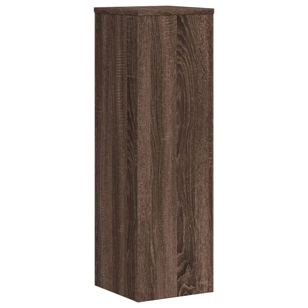 vidaXL Βάσεις Φυτών 2 Τεμ. Καφέ Δρυς 25x25x80 εκ. Επεξεργασμένο Ξύλο