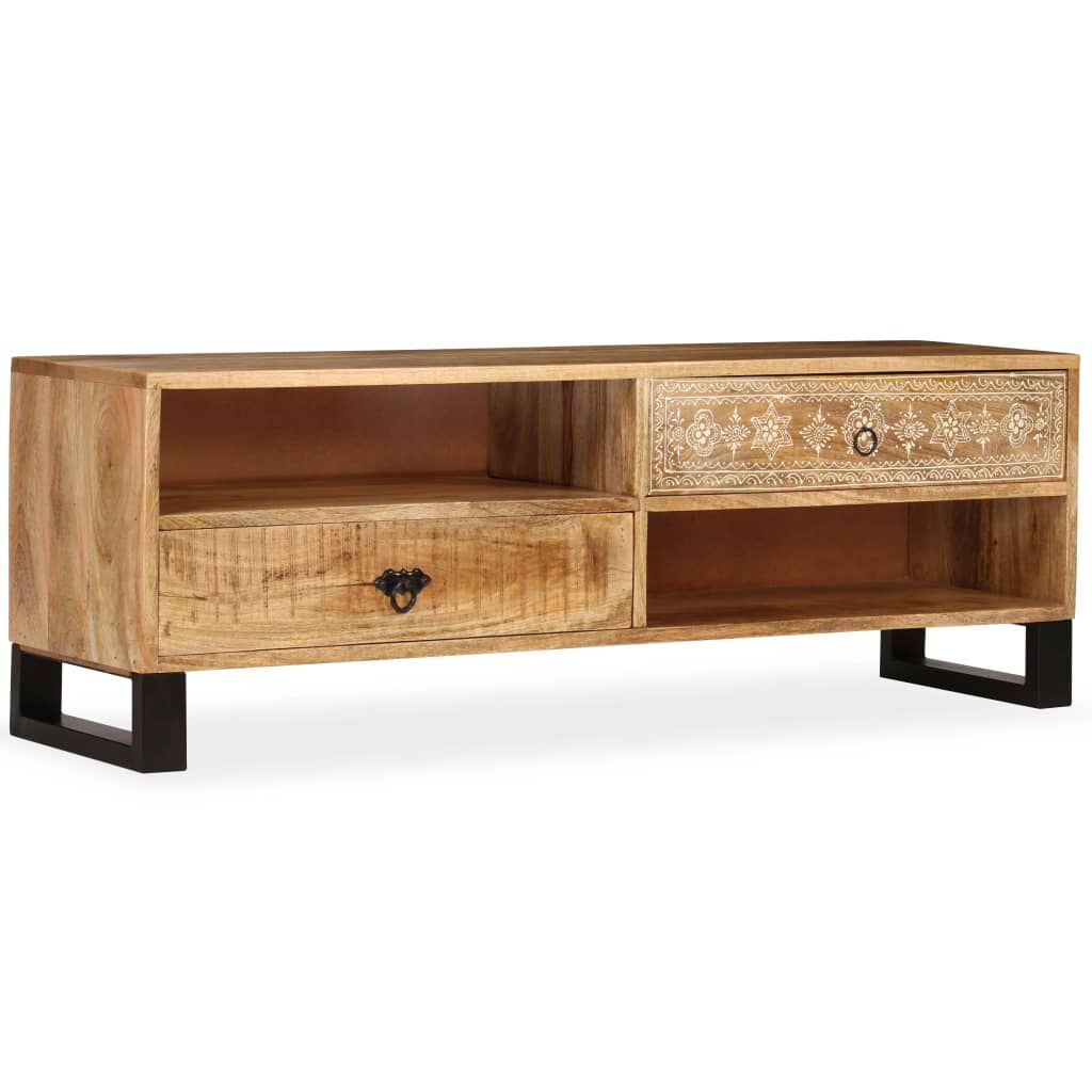 vidaXL Έπιπλο Τηλεόρασης 120 x 30 x 40 εκ. από Μασίφ Ξύλο Μάνγκο