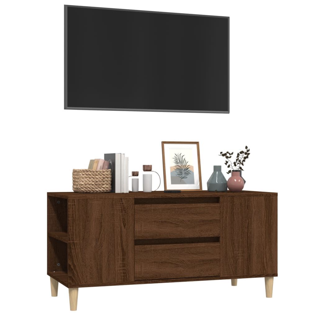 vidaXL Έπιπλο Τηλεόρασης Καφέ Δρυς 102x44,5x50 εκ. Επεξεργασμένο Ξύλο