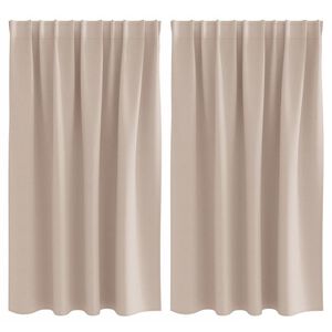 vidaXL &Kappa;&omicron;&upsilon;&rho;&tau;ί&nu;&epsilon;&sigmaf; &Mu;&alpha;ύ&rho;&eta;&sigmaf; Ύ&phi;&alpha;&nu;&sigma;&eta;&sigmaf; &mu;&epsilon; &Delta;&alpha;&chi;&tau;&upsilon;&lambda;ί&delta;&iota;&alpha; 2 pcs Taupe 140 x 140 cm