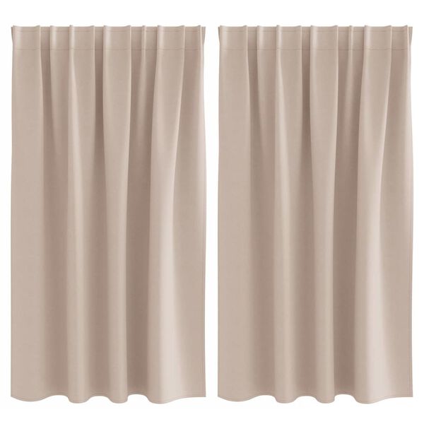 vidaXL &Kappa;&omicron;&upsilon;&rho;&tau;ί&nu;&epsilon;&sigmaf; &Mu;&alpha;ύ&rho;&eta;&sigmaf; Ύ&phi;&alpha;&nu;&sigma;&eta;&sigmaf; &mu;&epsilon; &Delta;&alpha;&chi;&tau;&upsilon;&lambda;ί&delta;&iota;&alpha; 2 pcs Taupe 140 x 140 cm
