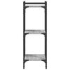 vidaXL Βιβλιοθήκη 3 Επιπέδων Γκρι Sonoma 40x30x86 εκ. Επεξεργ. Ξύλο