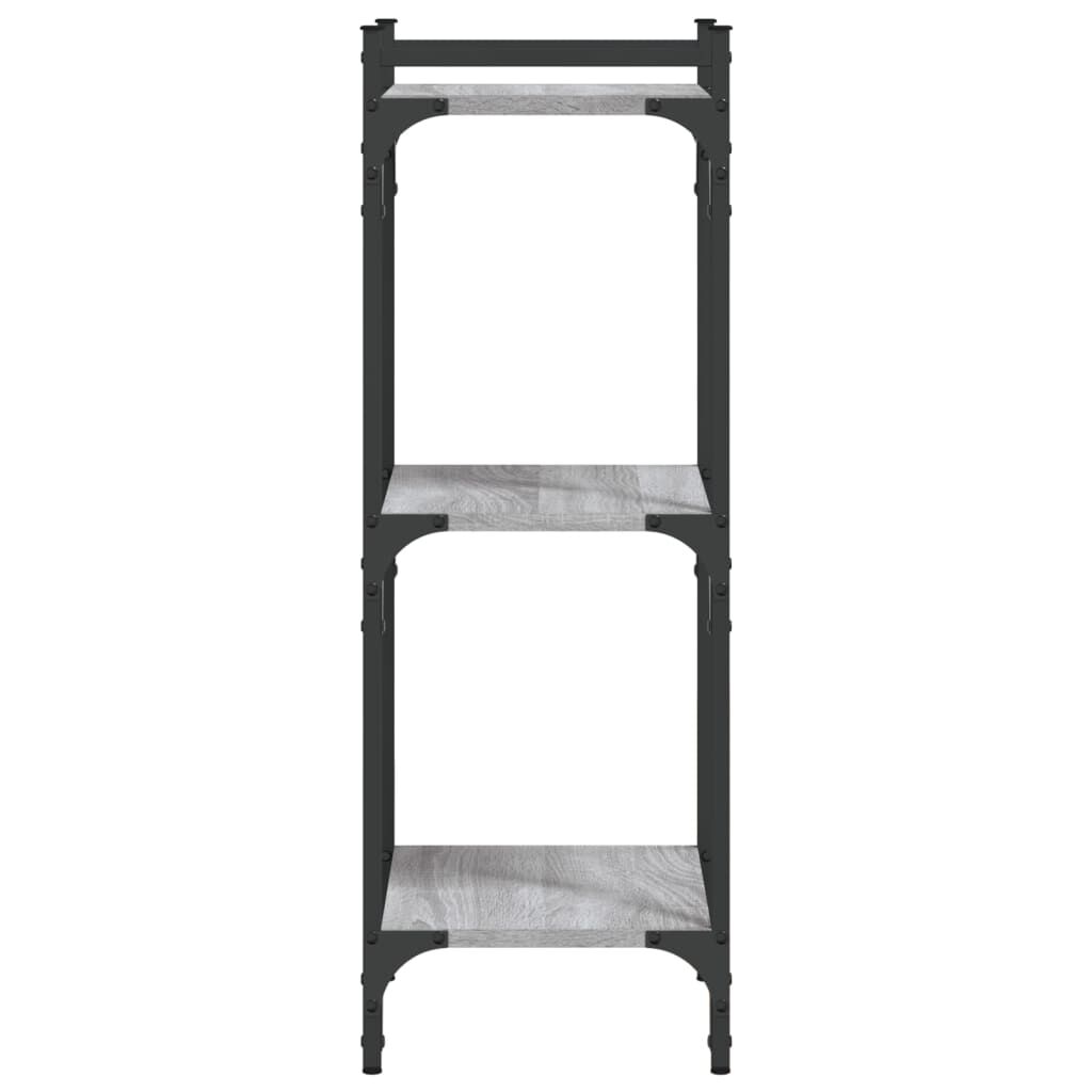 vidaXL Βιβλιοθήκη 3 Επιπέδων Γκρι Sonoma 40x30x86 εκ. Επεξεργ. Ξύλο