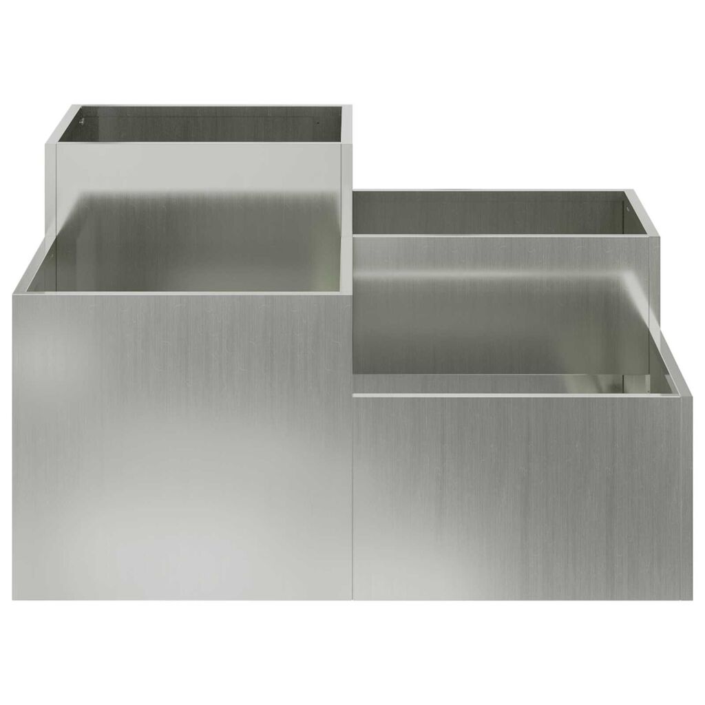 vidaXL Γλάστρα Κήπου 100x100x48 εκ Γαλβανισμένο Ατσάλι