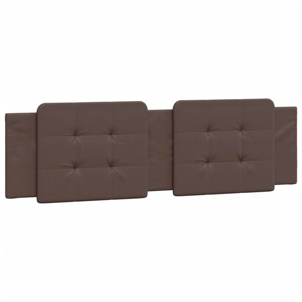 vidaXL Κρεβάτι με Στρώμα Καφέ 180x200 εκ. Συνθετικό Δέρμα