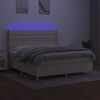 vidaXL &Kappa;&rho;&epsilon;&beta;ά&tau;&iota; Boxspring &mu;&epsilon; &Sigma;&tau;&rho;ώ&mu;&alpha; & LED &Kappa;&rho;&epsilon;&mu; 180x200 &epsilon;&kappa;. &Upsilon;&phi;&alpha;&sigma;&mu;ά&tau;&iota;&nu;&omicron;