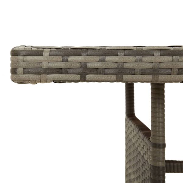 vidaXL Τραπέζι Κήπου Γκρι 160x70x72 εκ. Συνθ. Ρατάν/Μασίφ Ξύλο Ακακίας