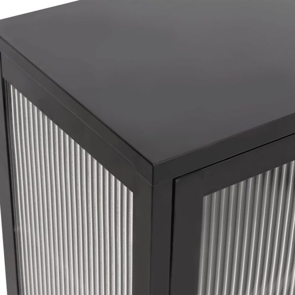 vidaXL Ντουλάπι Μαύρο 70 x 35 x 70 εκ. από Γυαλί και Ατσάλι