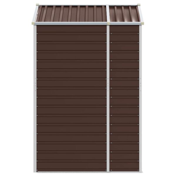 vidaXL Αποθήκη Κήπου Καφέ 191x130x198 εκ. Γαλβανισμένο Ατσάλι