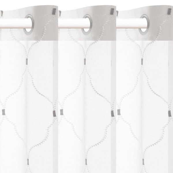 vidaXL Κουρτίνες 2 pcs Λευκό 140 x 245 cm Πολυεστέρας