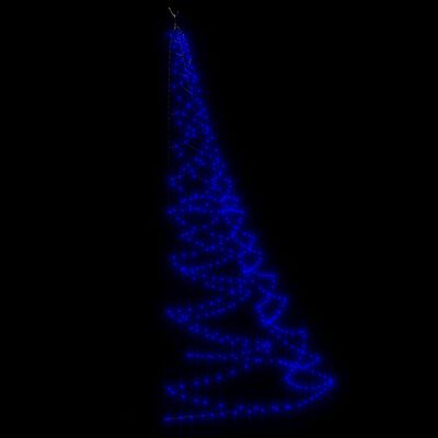vidaXL Χριστ. Δέντρο Τοίχου Εξ/Εσ. Χώρου Μπλε 5μ.720LED & Μετ. Γάντζο