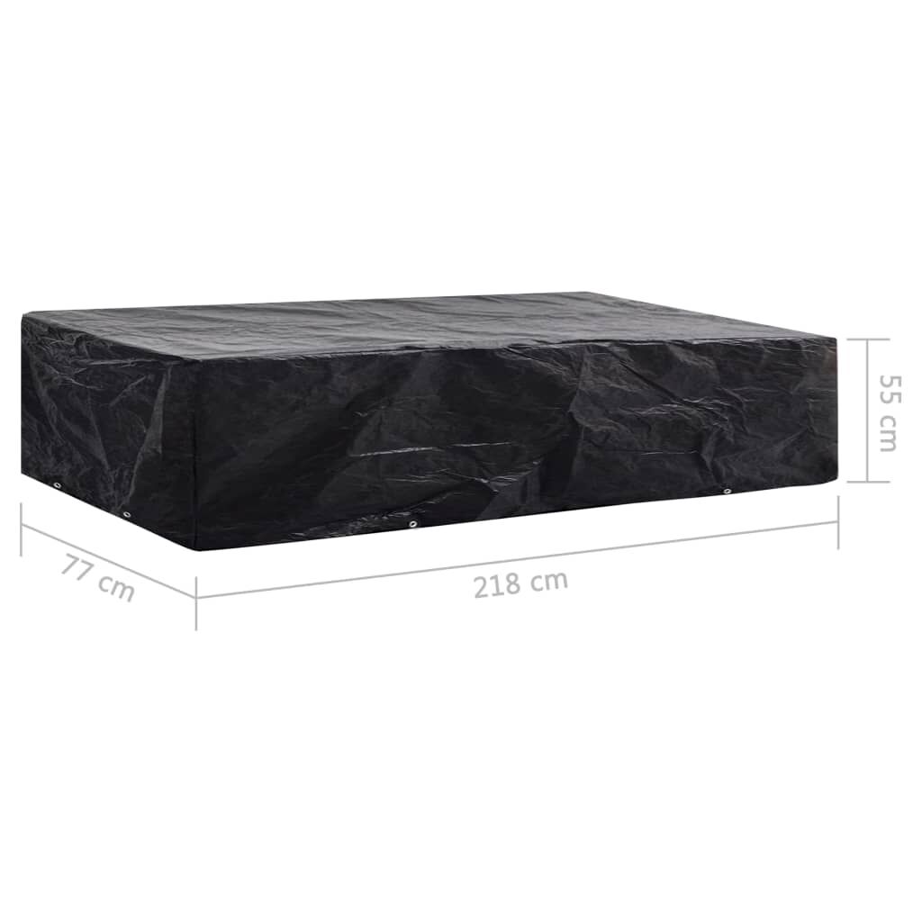 vidaXL Κάλυμμα Ξαπλώστρας με 8 Κρίκους 218 x 77 x 55 εκ.