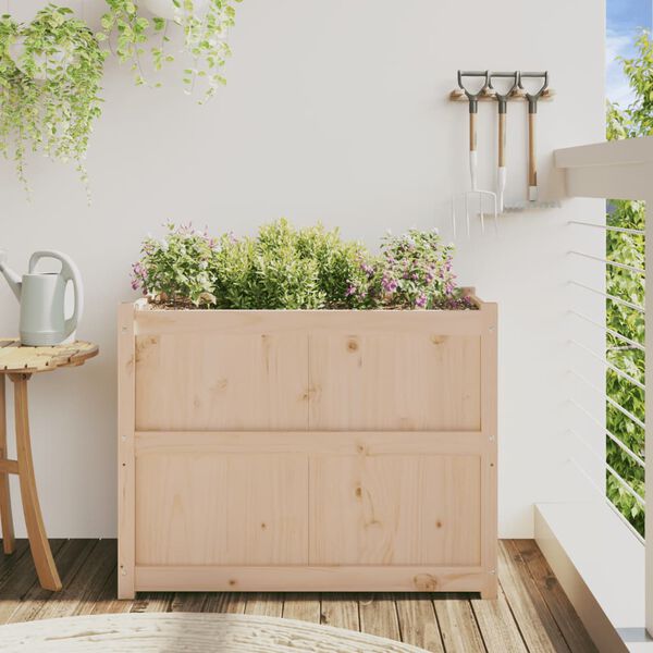 vidaXL Ζαρντινιέρα 90 x 50 x 70 εκ. από Μασίφ Ξύλο Πεύκου