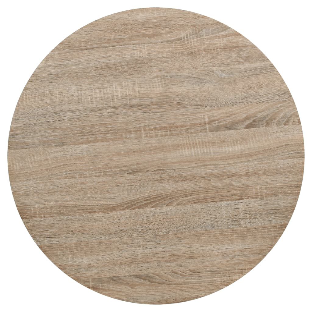 vidaXL Τραπέζι Bistro Στρογγυλό Χρώμα Δρυός 80 x 75 εκ. MDF / Ατσάλι