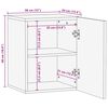 vidaXL Ντουλάπι Μπάνιου Επιτοίχιο Καφέ 38x34x48 εκ. Μασίφ Ξύλο Μάνγκο