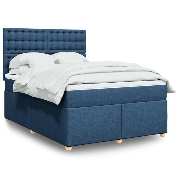 vidaXL &Kappa;&rho;&epsilon;&beta;ά&tau;&iota; Boxspring &mu;&epsilon; &Sigma;&tau;&rho;ώ&mu;&alpha; &Mu;&pi;&lambda;&epsilon; 140x190 &epsilon;&kappa;. &Upsilon;&phi;&alpha;&sigma;&mu;ά&tau;&iota;&nu;&omicron;