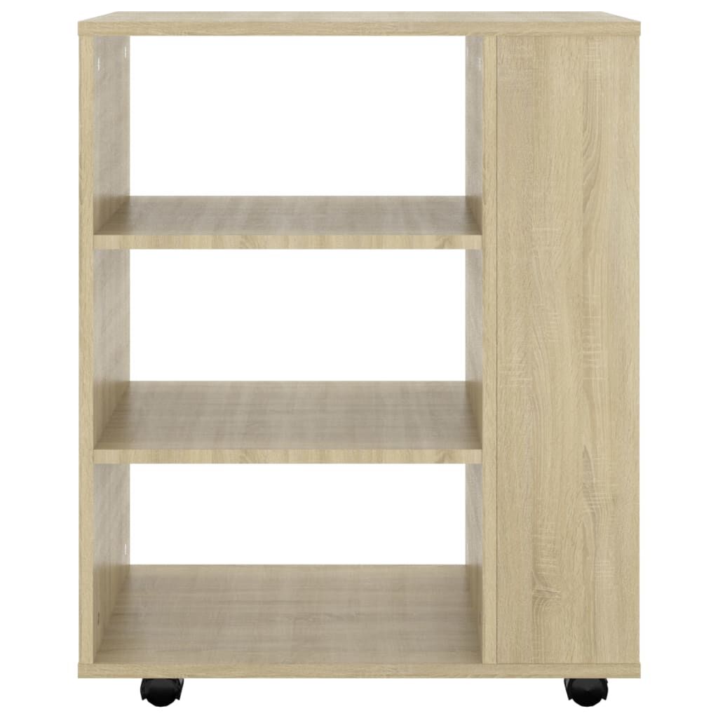 vidaXL Ντουλάπι Τροχήλατο Sonoma Δρυς 60 x 35 x 75 εκ. από Επεξ. Ξύλο