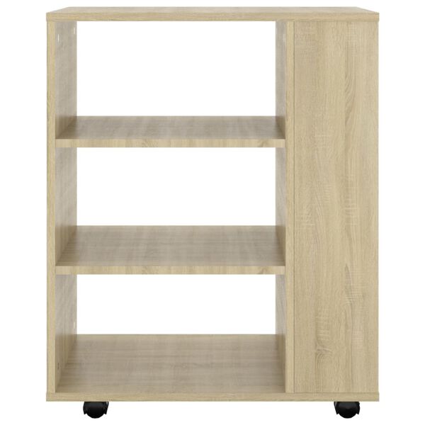 vidaXL Ντουλάπι Τροχήλατο Sonoma Δρυς 60 x 35 x 75 εκ. από Επεξ. Ξύλο