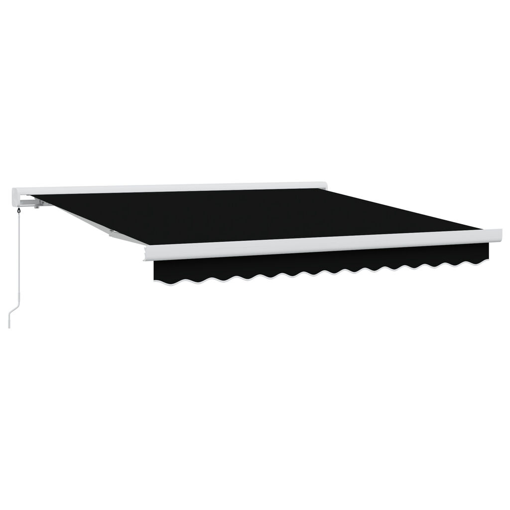vidaXL Χειροκίνητη Ανασυρόμενη Τέντα Μαύρη 300x250 εκ.