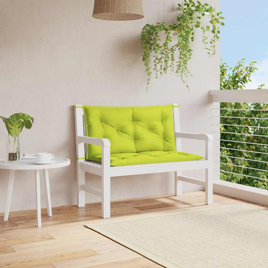 vidaXL Μαξιλάρι Πάγκου Κήπου Αν. Πράσινο 100x(50+50)x7εκ Ύφασμα Oxford