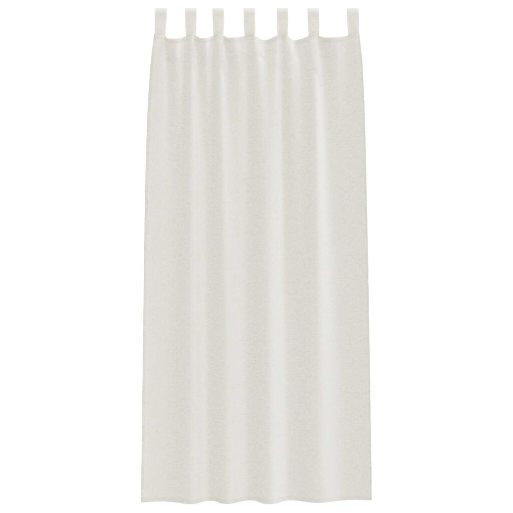 vidaXL Κουρτίνες με κουρτίνες 2 pcs Κρεμ 140 x 260 εκ. Πολυεστέρας
