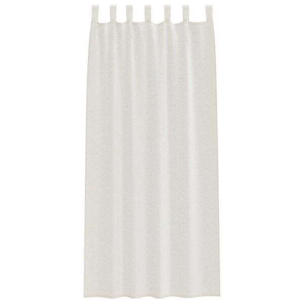 vidaXL Κουρτίνες με κουρτίνες 2 pcs Κρεμ 140 x 260 εκ. Πολυεστέρας