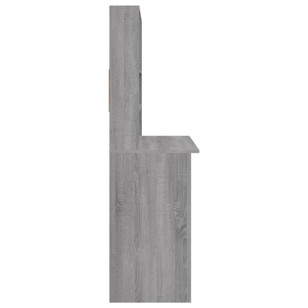 vidaXL Γραφείο με Ράφια Γκρι Sonoma 102x45x148 εκ. Επεξεργασμένο Ξύλο