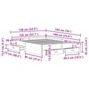 vidaXL Κρεβάτι με Συρτάρια Μαύρη δρυς 135 x 190 cm Επεξεργασμένο ξύλο