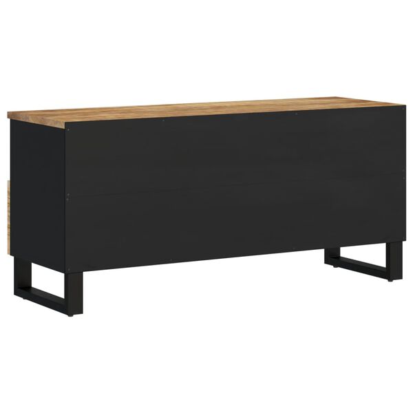 vidaXL Έπιπλο Τηλεόρασης 100x33x46 εκ. Μασίφ Ξύλο Μάνγκο & Επεξ. Ξύλο