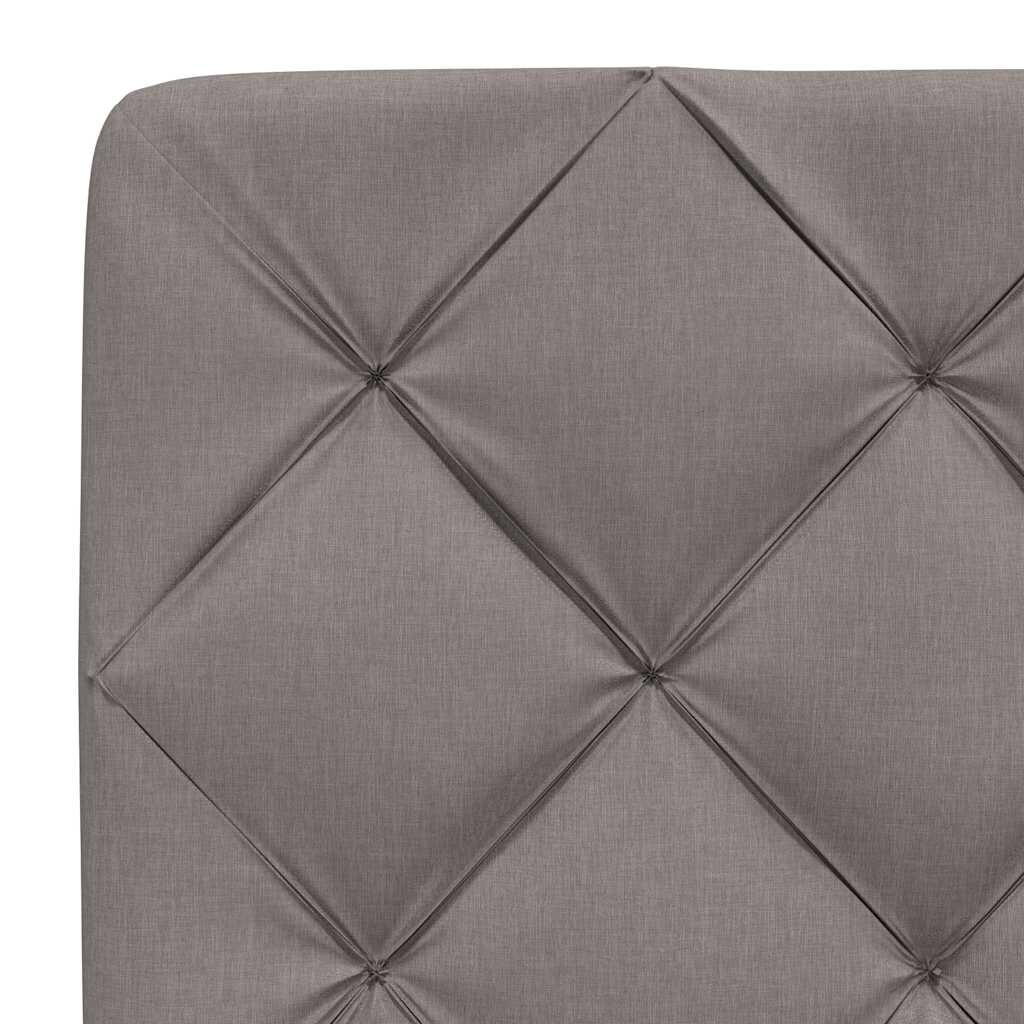 vidaXL Κρεβάτι με Στρώμα Taupe 100 x 200 εκ. Υφασμάτινο