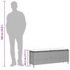 vidaXL Πάγκος κήπου με μαξιλάρι Μαύρο 110x30x40,5 cm Poly Rattan