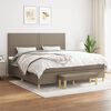 vidaXL &Kappa;&rho;&epsilon;&beta;ά&tau;&iota; Boxspring &mu;&epsilon; &Sigma;&tau;&rho;ώ&mu;&alpha; Taupe 200x200 &epsilon;&kappa;. &Upsilon;&phi;&alpha;&sigma;&mu;ά&tau;&iota;&nu;&omicron;