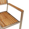 vidaXL Σέτ φαγητού για κήπο 7 pcs Καφέ Μασίφ ξύλο teak