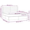 vidaXL Κρεβάτι Boxspring με Στρώμα Ανοιχτό Γκρι 180x200 εκ. Βελούδινο