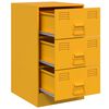vidaXL Κομοδίνο Μουσταρδί 34,5 x 39 x 62 εκ. από Χάλυβα
