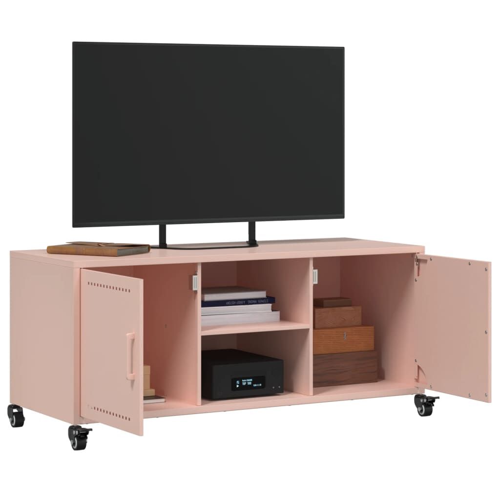 vidaXL Έπιπλο Τηλεόρασης Ροζ 100,5x39x43,5 εκ. Ατσάλι
