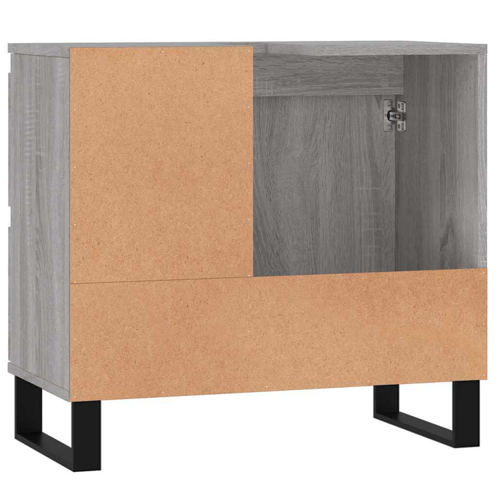 vidaXL Ντουλάπι Μπάνιου Γκρι Sonoma 65x33x60 εκ. Επεξεργασμένο Ξύλο