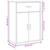 vidaXL Βοηθητικό Ντουλάπι Λευκό 60x30x84 εκ. από Επεξεργασμένο Ξύλο