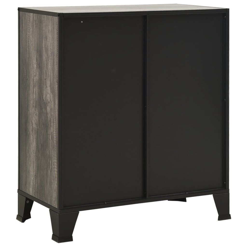 vidaXL Ντουλάπια Αποθήκευσης 2 τεμ. Γκρι 72 x 36 x 82 εκ. Μέταλλο/MDF