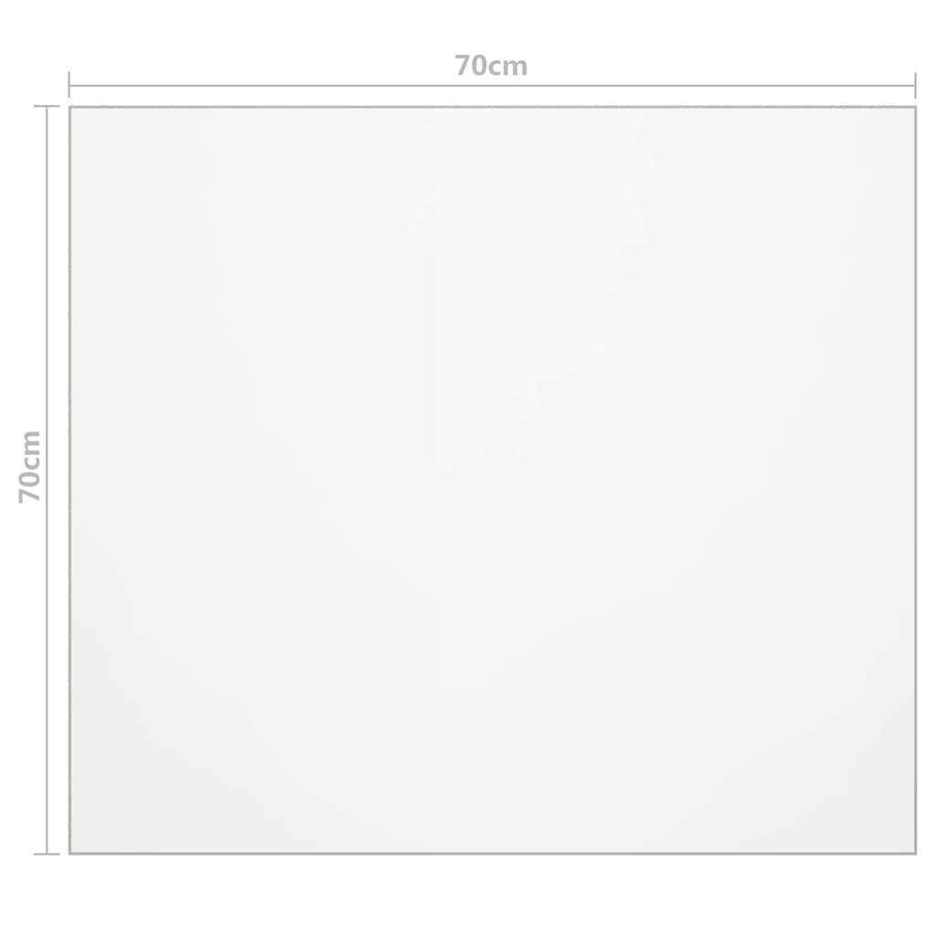 vidaXL Προστατευτικό Τραπεζιού Ματ 70x70 εκ. / 2 χιλ. από PVC